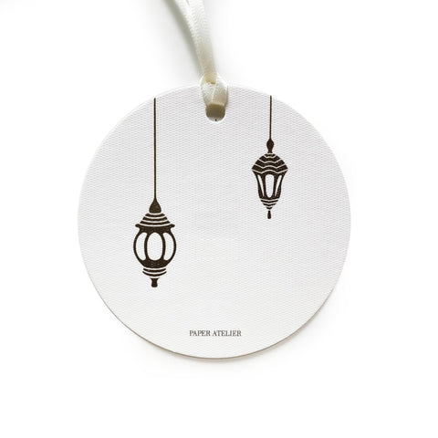 Silver Lantern Gift Tag